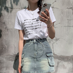 サマーレタリング半袖Tシャツ IVORY