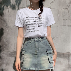 サマーレタリング半袖Tシャツ IVORY