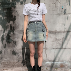 サマーレタリング半袖Tシャツ IVORY