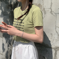 サマーレタリング半袖Tシャツ LIGHT GREEN