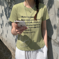 サマーレタリング半袖Tシャツ LIGHT GREEN