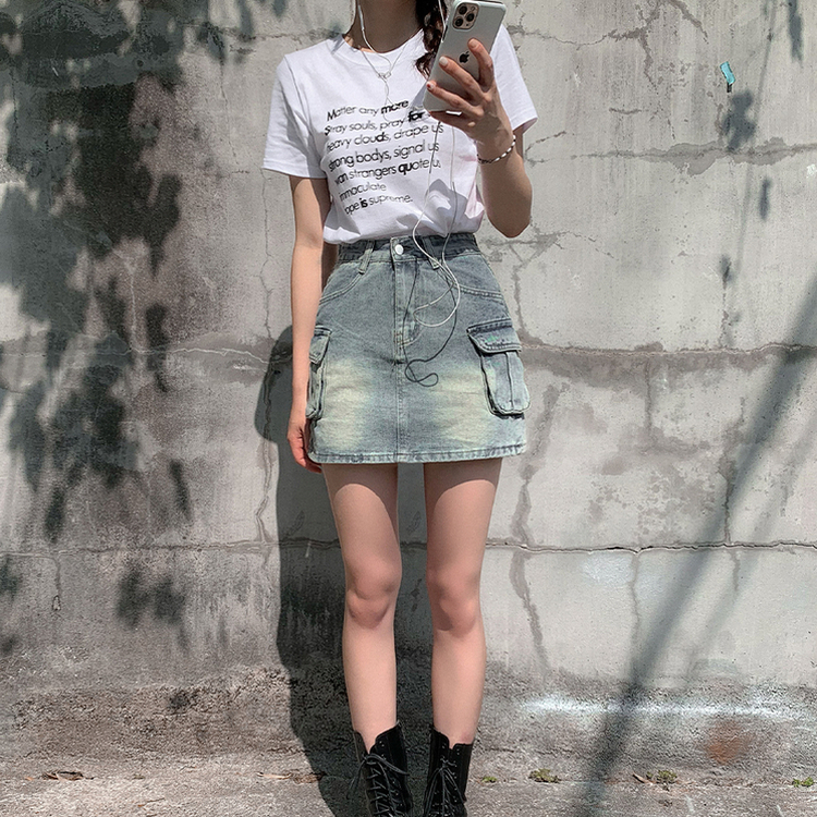 サマーレタリング半袖Tシャツ IVORY