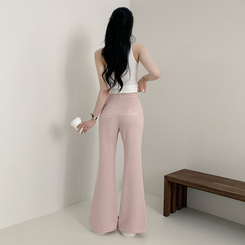 トレーニングパンツ バックレタリングトレーニングブーツカットパンツ(9color) PINK