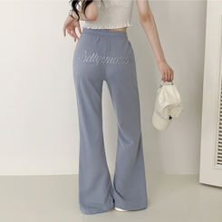 トレーニングパンツ バックレタリングトレーニングブーツカットパンツ(9color) SKY BLUE