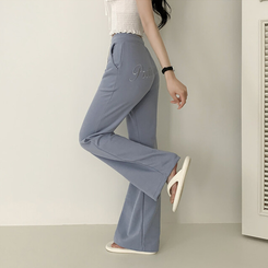 トレーニングパンツ バックレタリングトレーニングブーツカットパンツ(9color) SKY BLUE