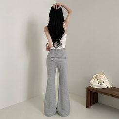 トレーニングパンツ バックレタリングトレーニングブーツカットパンツ(9color) GREY