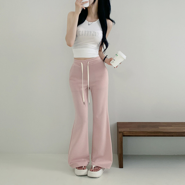 バックレタリングトレーニングブーツカットパンツ(9color) PINK