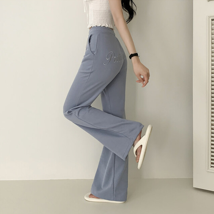 バックレタリングトレーニングブーツカットパンツ(9color) SKY BLUE