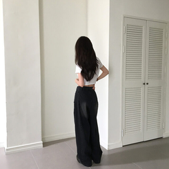 半袖Tシャツ レタークロップ半袖Tシャツ WHITE