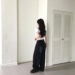 半袖Tシャツ レタークロップ半袖Tシャツ WHITE