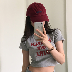 半袖Tシャツ レタークロップ半袖Tシャツ GREY