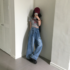 半袖Tシャツ レタークロップ半袖Tシャツ GREY