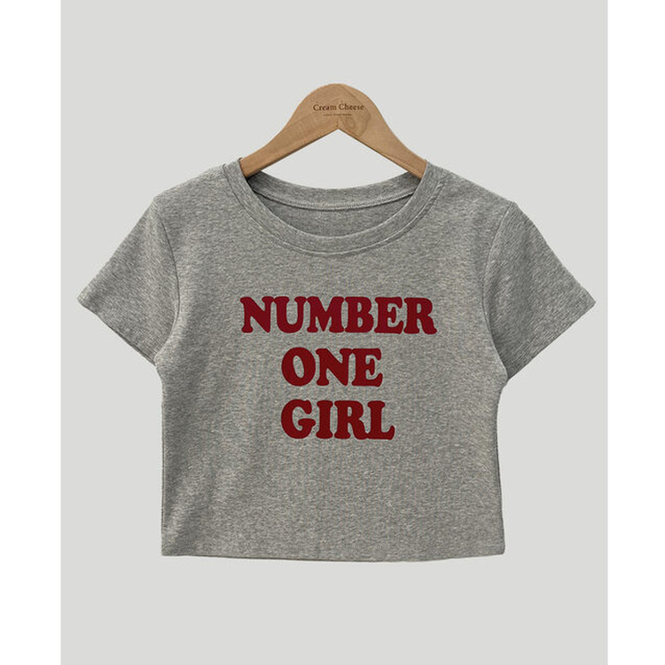 レタークロップ半袖Tシャツ