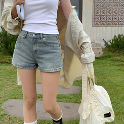 ショートパンツ ウォッシングデニムショートパンツ LIGHT DENIM
