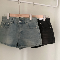ショートパンツ ウォッシングデニムショートパンツ
