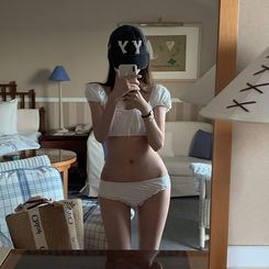 ビキニ パンチングオフショルダービキニ IVORY