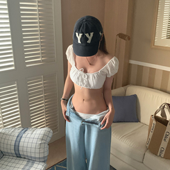 ビキニ パンチングオフショルダービキニ IVORY