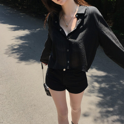ショートパンツ 3分丈ショートパンツ BLACK