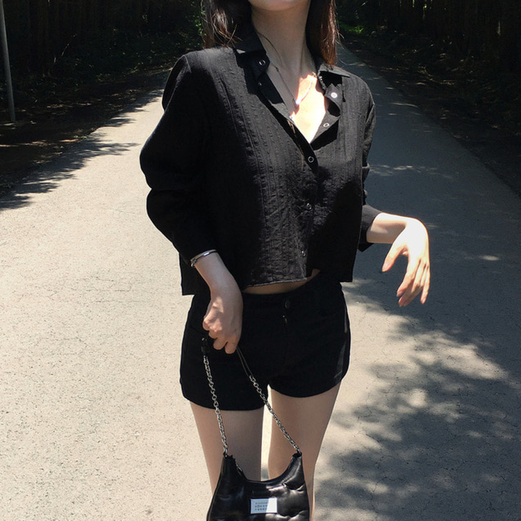 3分丈ショートパンツ BLACK