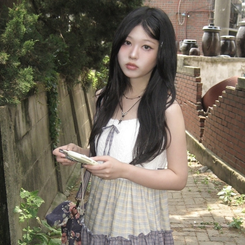 ロングワンピース リボンモリロングワンピース BEIGE