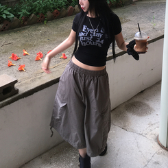 半袖Tシャツ ユニークレタリング半袖Tシャツ BLACK