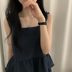 ノースリーブ ラブリーリボンシャーリングキャミソール NAVY
