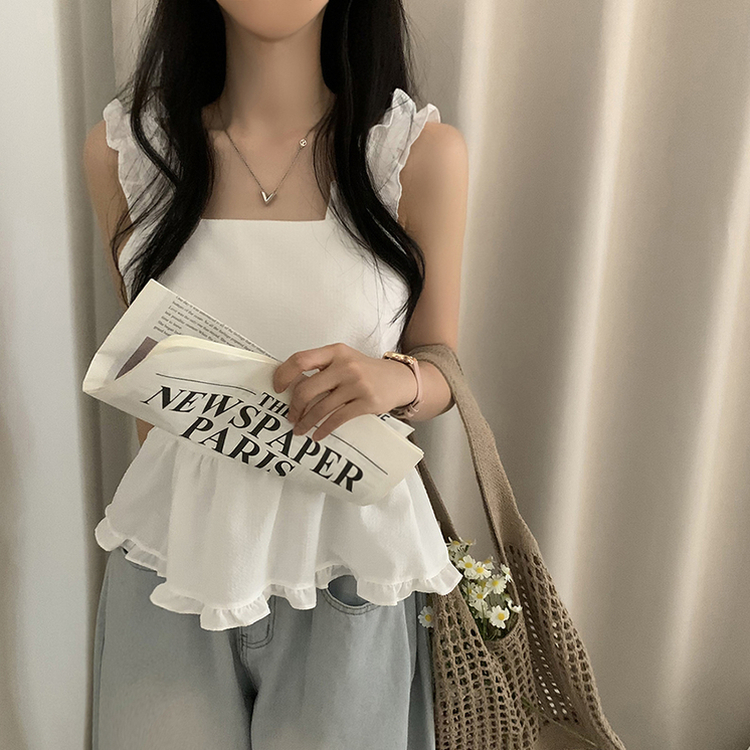 ラブリーリボンシャーリングキャミソール WHITE