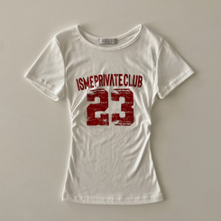 半袖Tシャツ Y2Kラウンドレタリング半袖Tシャツ