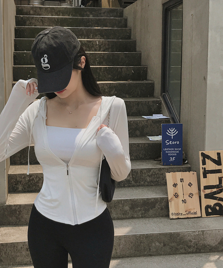 スリムフードジップアップ WHITE