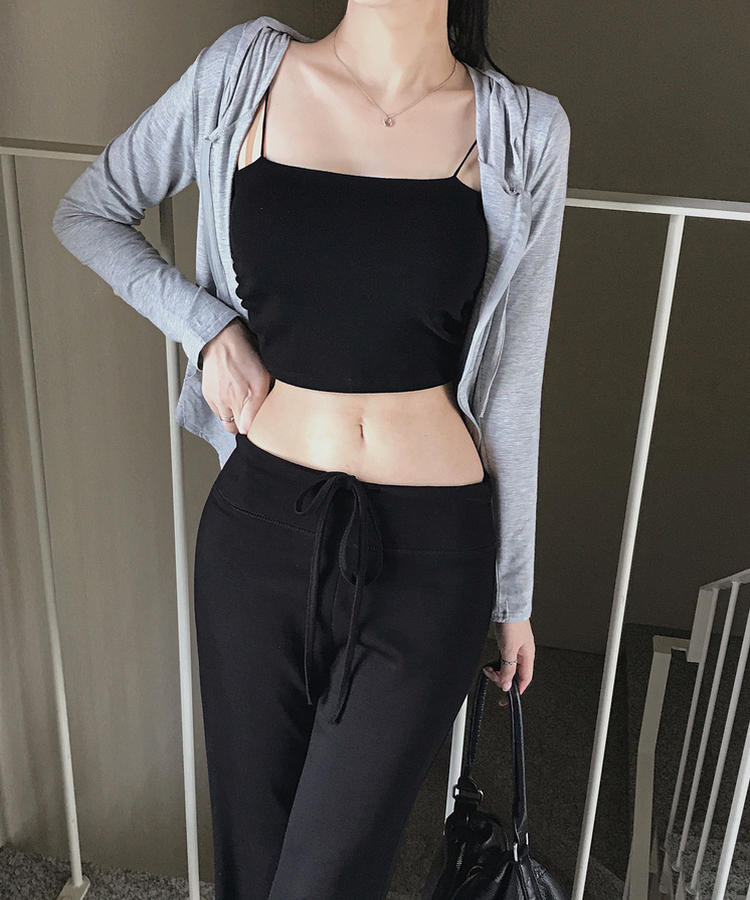 スリムフードジップアップ GREY