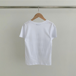 半袖Tシャツ レタリングUネック半袖Tシャツ