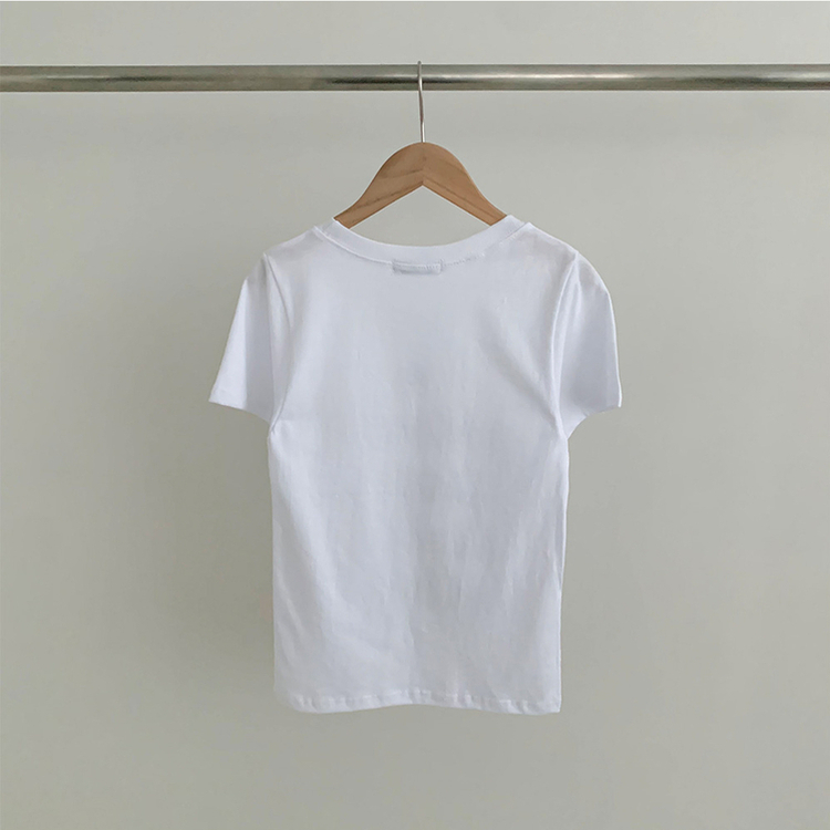 レタリングUネック半袖Tシャツ
