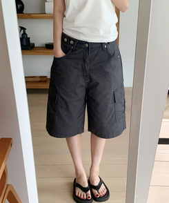 ショートパンツ カーゴバミューダパンツ CHARCOAL