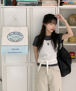 ノースリーブ ホールターラップトップ IVORY