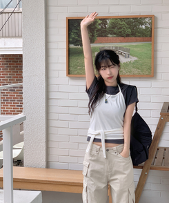 半袖Tシャツ レタリング半袖Tシャツ CHARCOAL