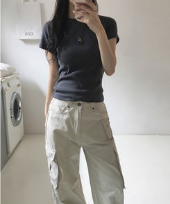 半袖Tシャツ レタリング半袖Tシャツ CHARCOAL