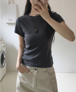 半袖Tシャツ レタリング半袖Tシャツ CHARCOAL