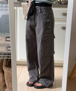 コットンパンツ ポケットカーゴパンツ KHAKI