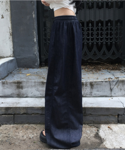 ワイド 【丈別】サマーワイドバンディングパンツ DEEP DENIM