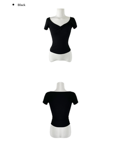 半袖Tシャツ シャーリングスリムクロップ半袖Tシャツ