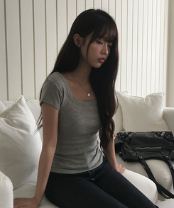 半袖Tシャツ スクエアデイリー半袖Tシャツ GREY