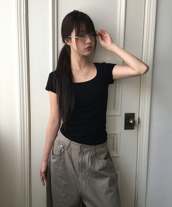 半袖Tシャツ スクエアデイリー半袖Tシャツ BLACK