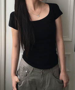 半袖Tシャツ スクエアデイリー半袖Tシャツ BLACK