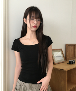 半袖Tシャツ スクエアデイリー半袖Tシャツ BLACK