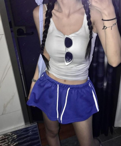 ショートパンツ トラックラインショートパンツ(5color) BLUE