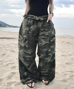 ワイド ミリタリーストリングパンツ KHAKI