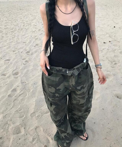 ワイド ミリタリーストリングパンツ KHAKI