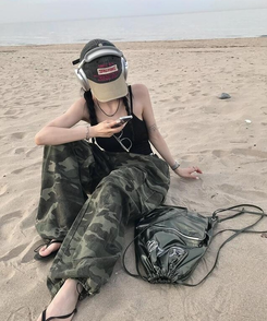 ワイド ミリタリーストリングパンツ KHAKI