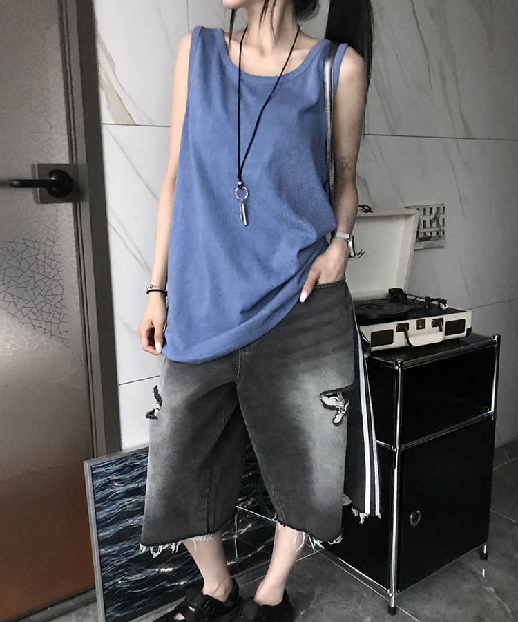 ピグメントルーズキャミソール BLUE