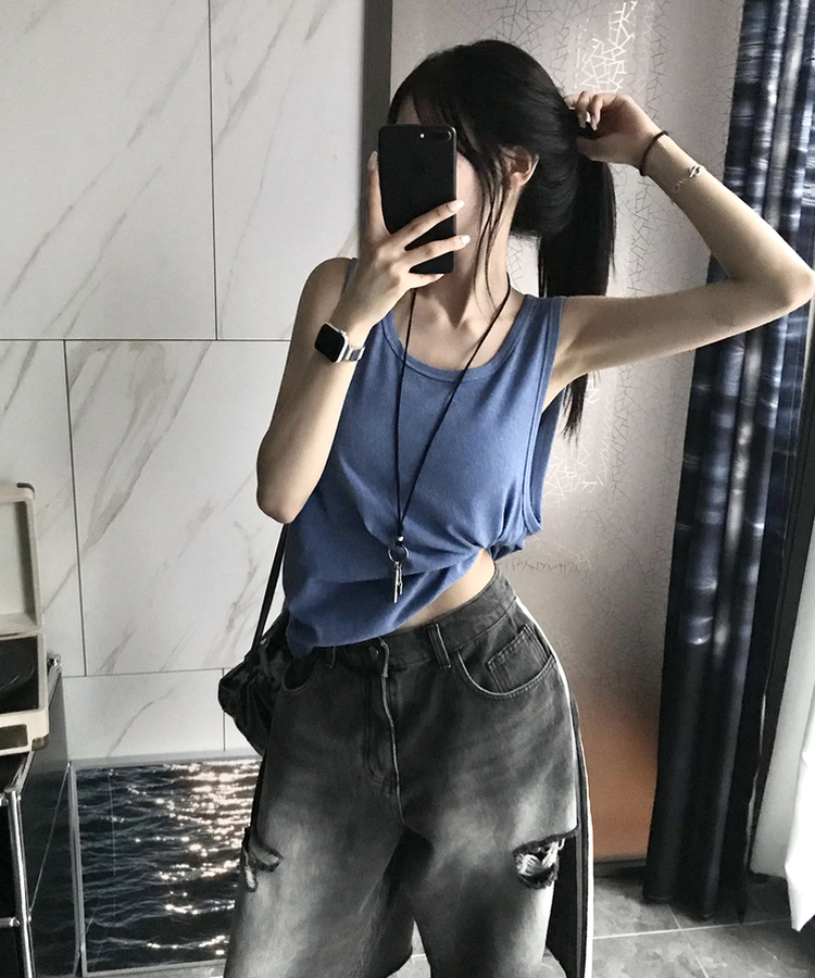 ピグメントルーズキャミソール BLUE